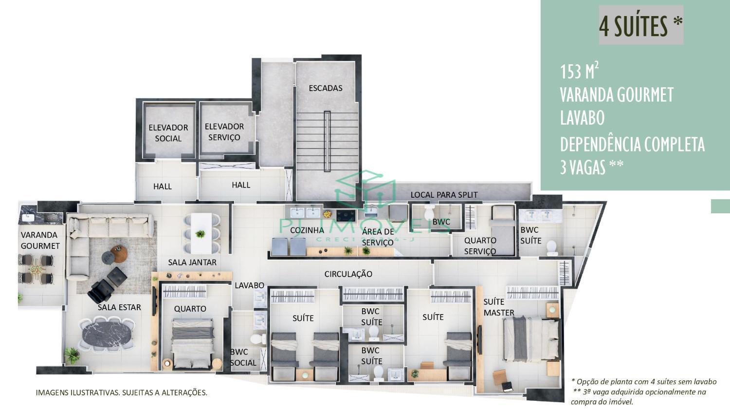 Apartamento, 4 quartos, 153 m² - Foto 9