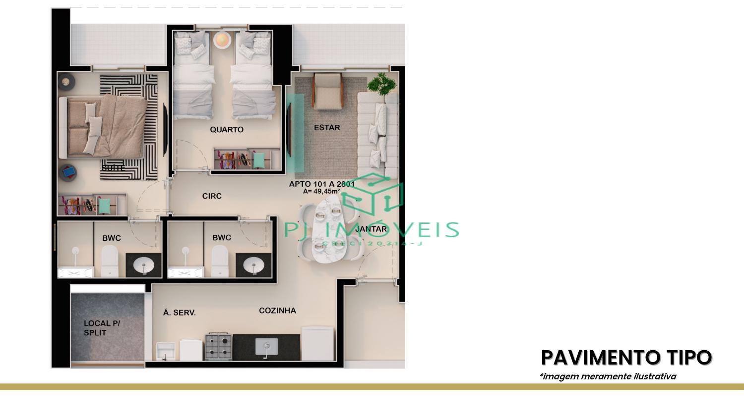 Apartamento, 2 quartos, 48 m² - Foto 20