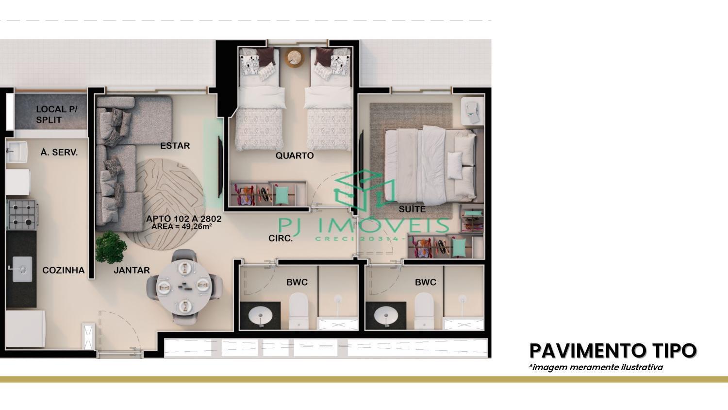 Apartamento, 2 quartos, 48 m² - Foto 21