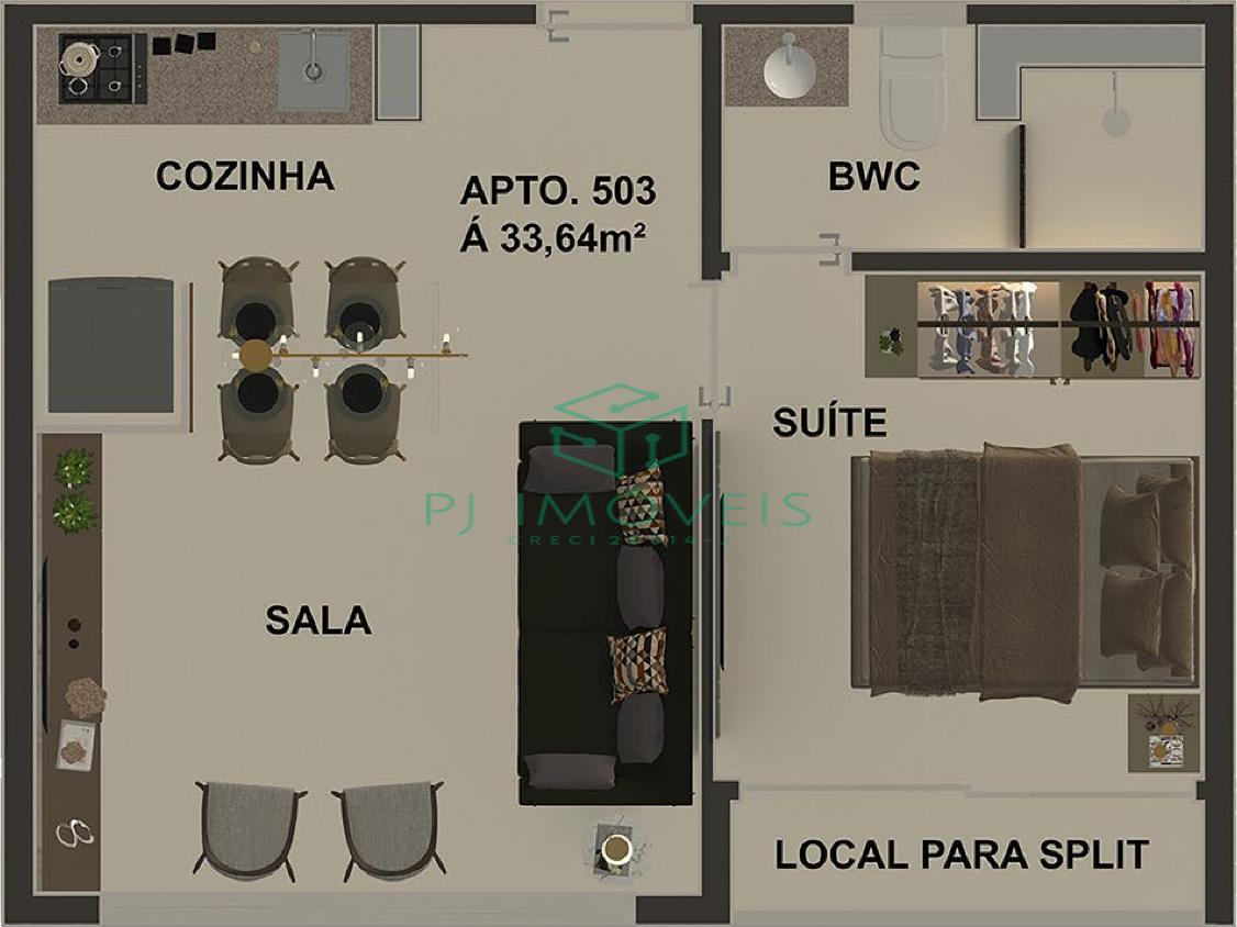 Apartamento, 1 quarto, 23 m² - Foto 12