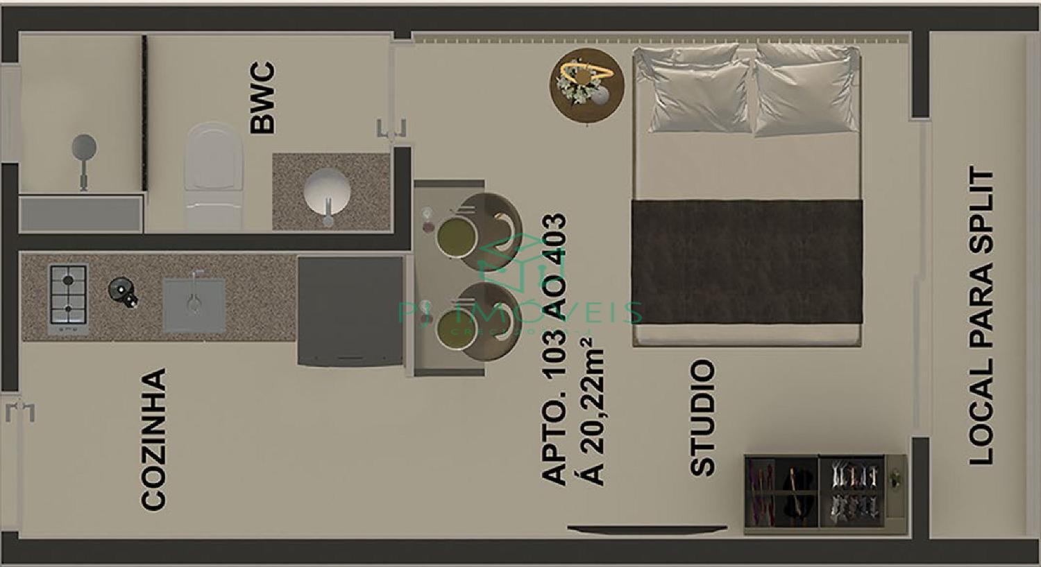 Apartamento, 1 quarto, 23 m² - Foto 13