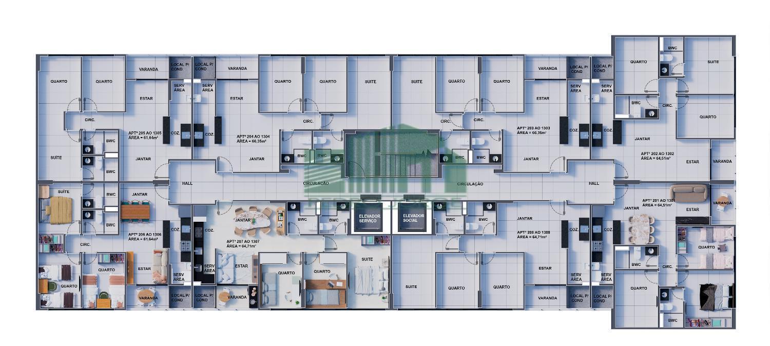 Apartamento, 3 quartos, 61 m² - Foto 25