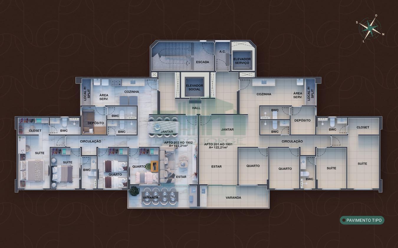 Apartamento, 4 quartos, 122 m² - Foto 13