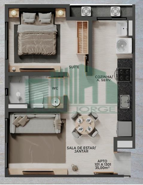 Apartamento, 1 quarto, 35 m² - Foto 16