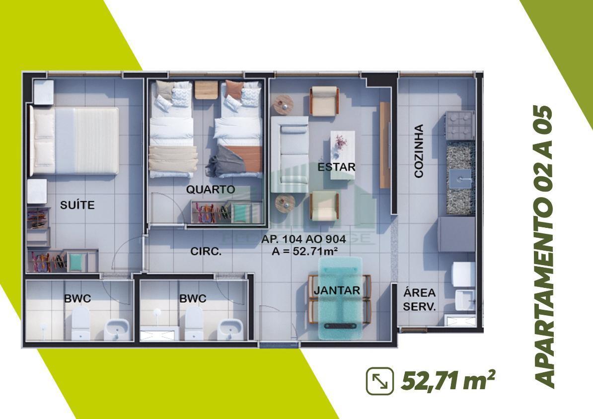 Apartamento, 2 quartos, 52 m² - Foto 10