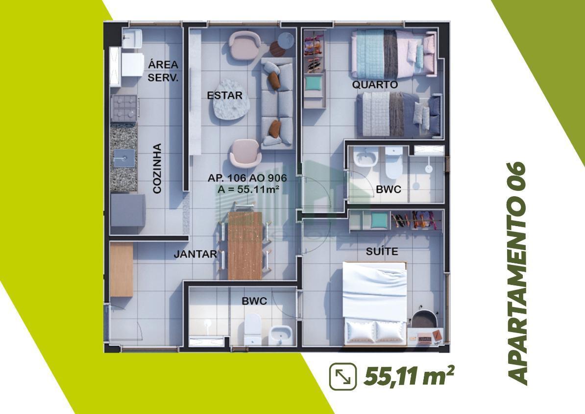 Apartamento, 2 quartos, 52 m² - Foto 11