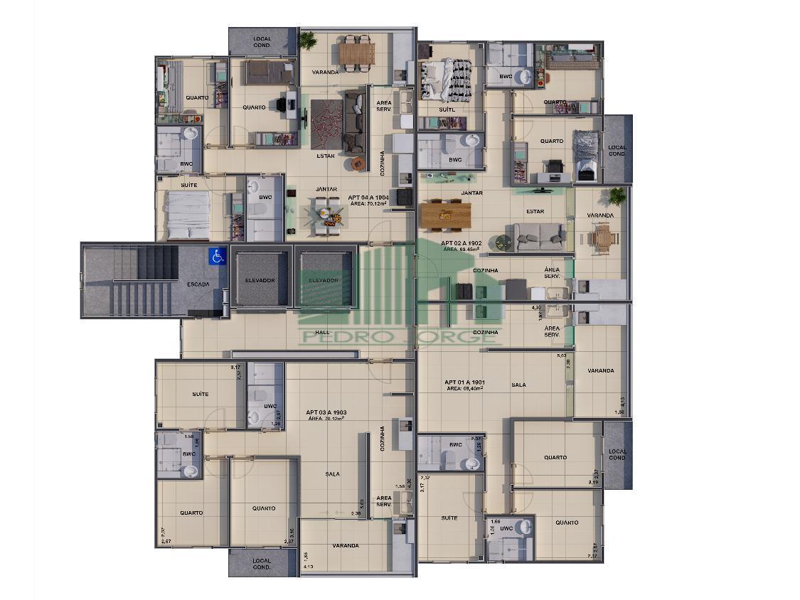 Apartamento, 3 quartos, 70 m² - Foto 18