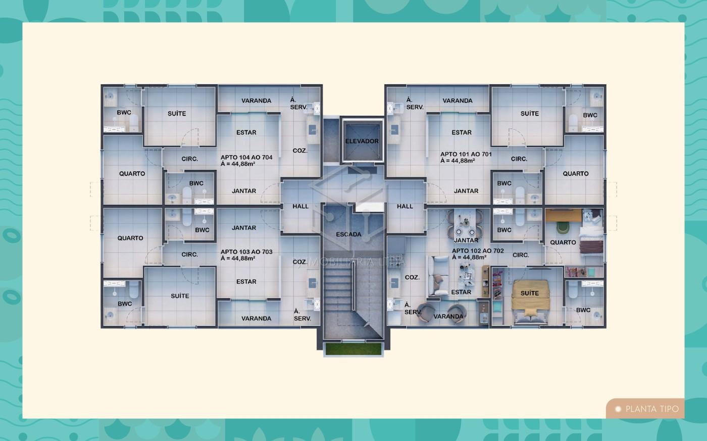 Apartamento, 2 quartos, 44 m² - Foto 9